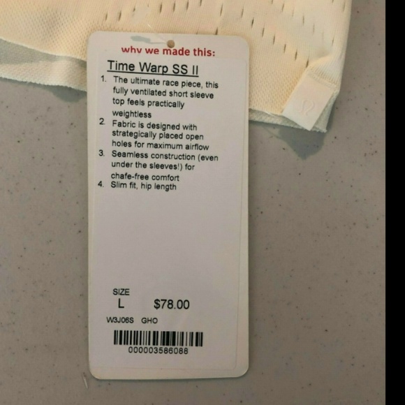 Lululemon Time Warp Short Sleeve Tee Top Ghost - Picture 8 of 8